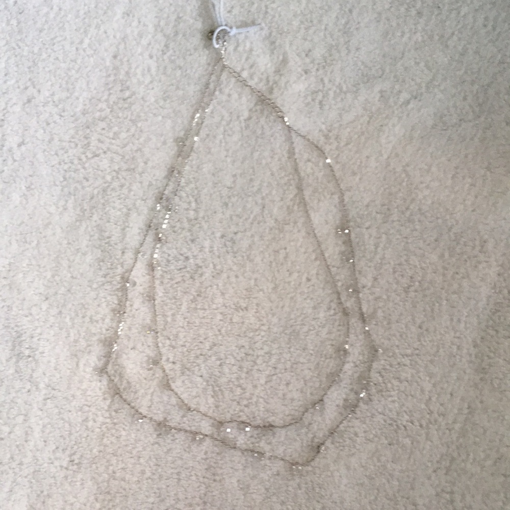 Kanishka Sterling Silver Necklace with Crystals